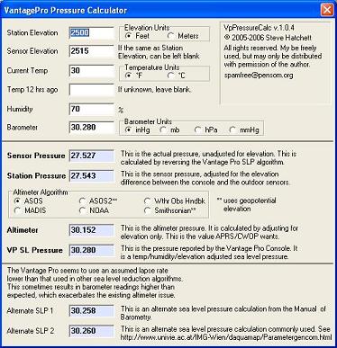 Image of VPPressureCalc program